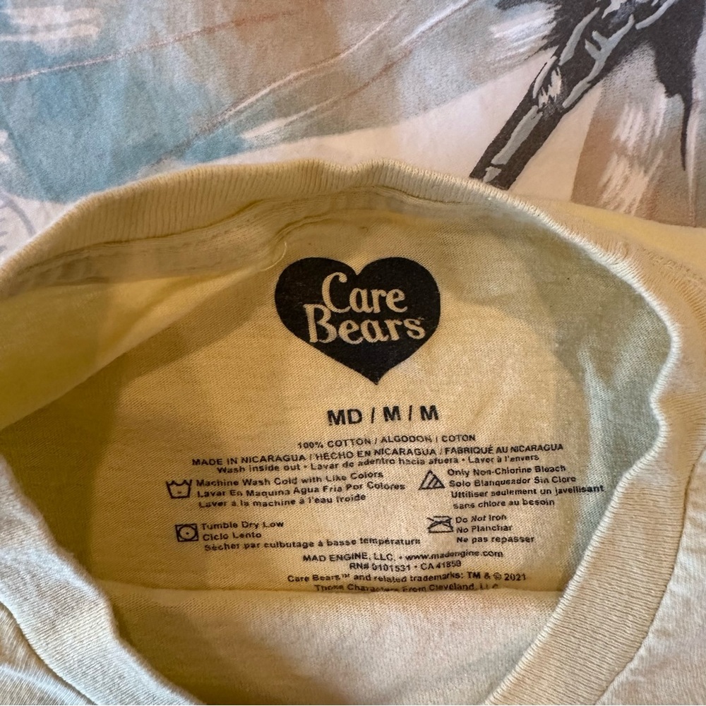 Hot Topic Care Bears Yellow Graphic Tee - Short Sleeve - Picture 5 of 5